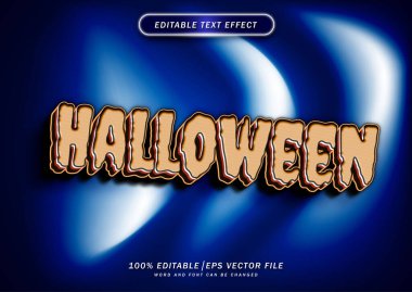 Cadılar Bayramı mesaj efektin kutlu olsun. korkunç çizgi film metin biçimi