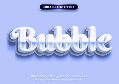 Baloncuk Çizgi Film Metin Efekti. düzenlenebilir metin ve yazı tipi renk şablonu.