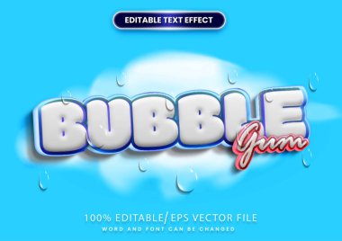 Düzenlenebilir biçimlerde dizayn metni. Resim baloncuğu metin efekti.