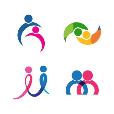 Evlat Edinme ve Toplum Bakımı Logo şablonu vektörü