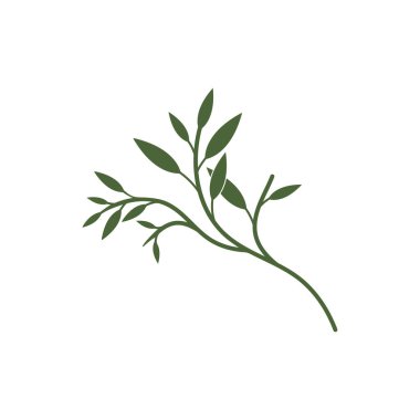 Yeşil yaprak logosu ekoloji doğa element vektör simgesi