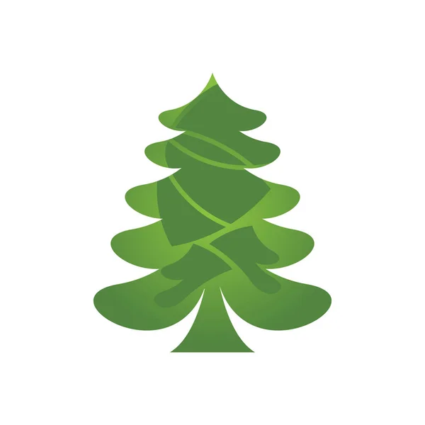 Árvore Natal Dos Desenhos Animados Com Presentes Isolados Fundo Branco —  Vetores de Stock