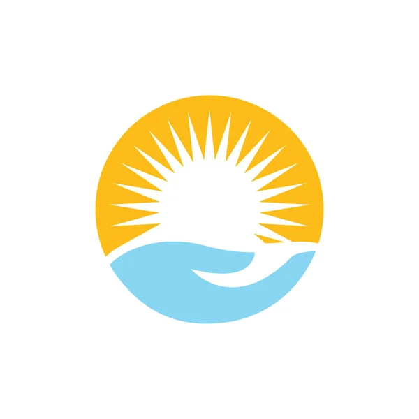 Güneş Illüstrasyon Logo Vektör Şablonu Telifsiz Stok Vektörler