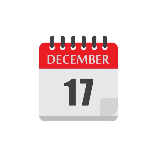 Ημερολόγιο Δεκεμβρίου Ημερομηνία Διακοπές Διάνυσμα Εικονίδιο Εικονογράφηση Σχεδιασμό — Διανυσματικό Αρχείο
