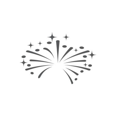havai fişek logo vektör şablonu tasarımı