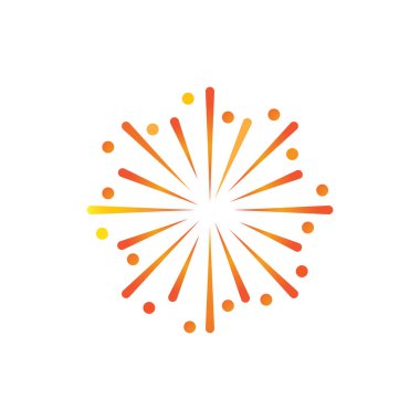 havai fişek logo vektör şablonu tasarımı