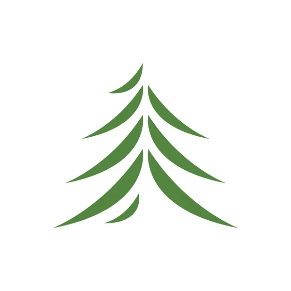 Árvore Pinho Vetor Natal Ícone Modelo Ilustração —  Vetores de Stock