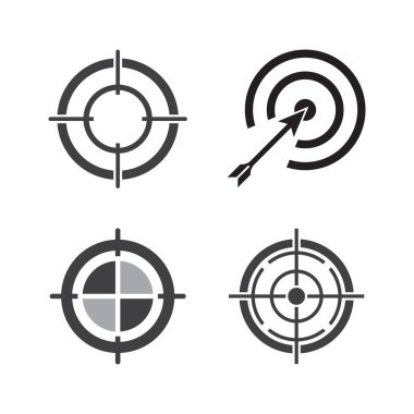 Hedef simge vektör ilüstrasyon şablonu