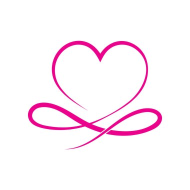 Kalp Logosu Şablonu vektör çizimi