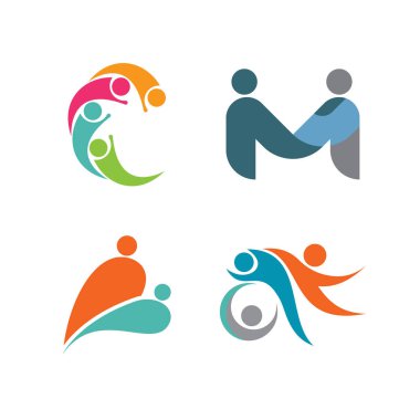 Evlat Edinme ve Toplum Bakımı Logo şablonu vektörü