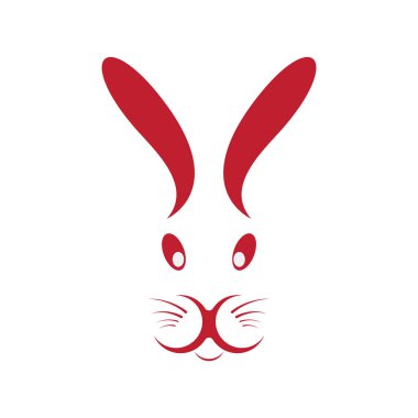 Tavşan Logosu şablon vektör illüstrasyon tasarımı