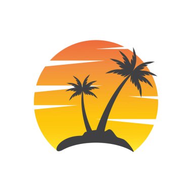 güneş illüstrasyon logo vektör şablonu