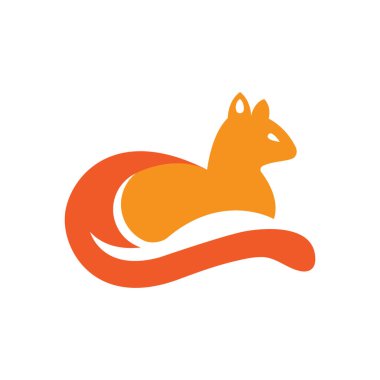 Kedi logosu illüstrasyon ikon vektör şablonu