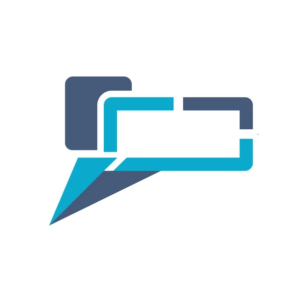Comunicación Chat Logo Vector Ilustración — Vector de stock