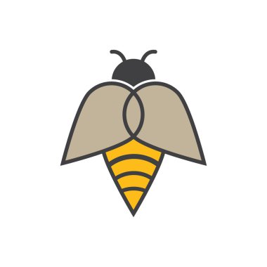 Arı Logo Şablonu vektör çizimi tasarımı