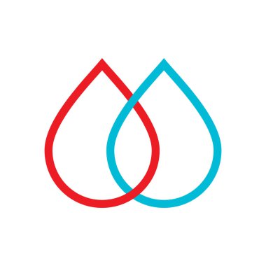 Kan çizimi logo vektör şablonu tasarımı