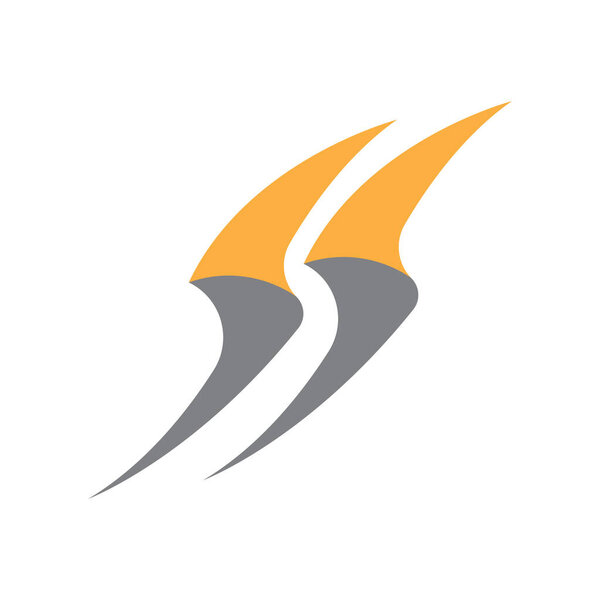 Lightning icon, flash logo vector illustration