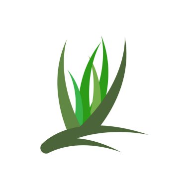 Yeşil çimenler. Bahar. Gazon. Vektör simgesi. web sürümü.