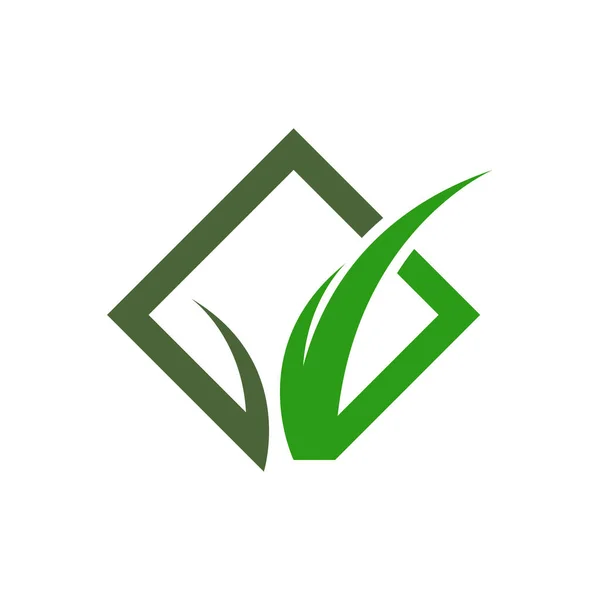 Hierba Verde Primavera Gazon Icono Del Vector Versión Web — Vector de stock