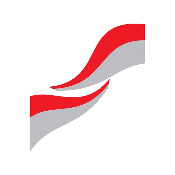 Vecto Logo Drapeau Indépendance Indonésie — Image vectorielle