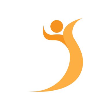 Sağlıklı yaşam logosu vektör şablonu çizimi