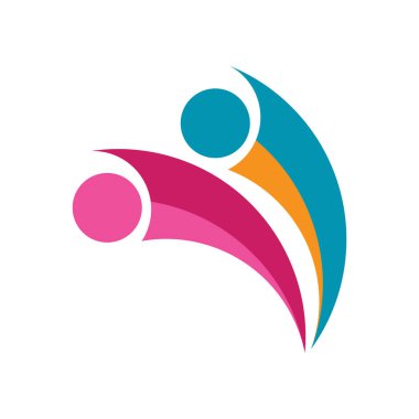 Sağlıklı yaşam logosu vektör şablonu çizimi