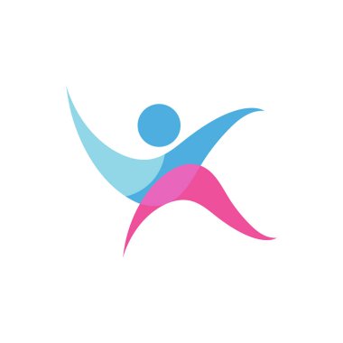 Sağlıklı yaşam logosu vektör şablonu çizimi