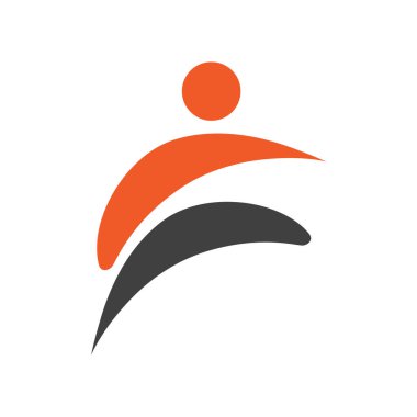 Sağlıklı yaşam logosu vektör şablonu çizimi