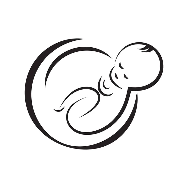 Baby Logo Vector Icon Templatedesign — Stock Vector