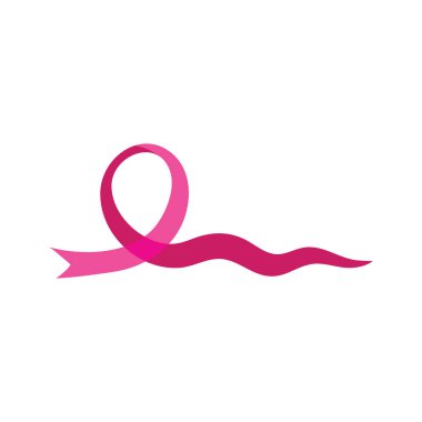 Göğüs kanseri farkındalığı, kurdele logo vektör şablonu
