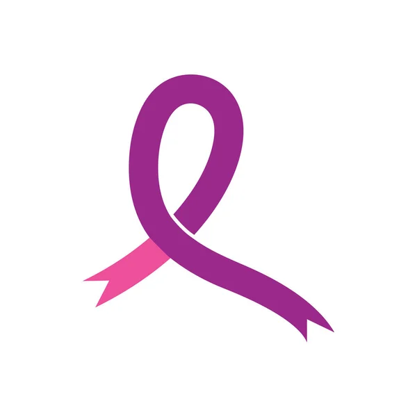 Breast Cancer Awareness Ribbon Logo Vector Template — Stock Vector