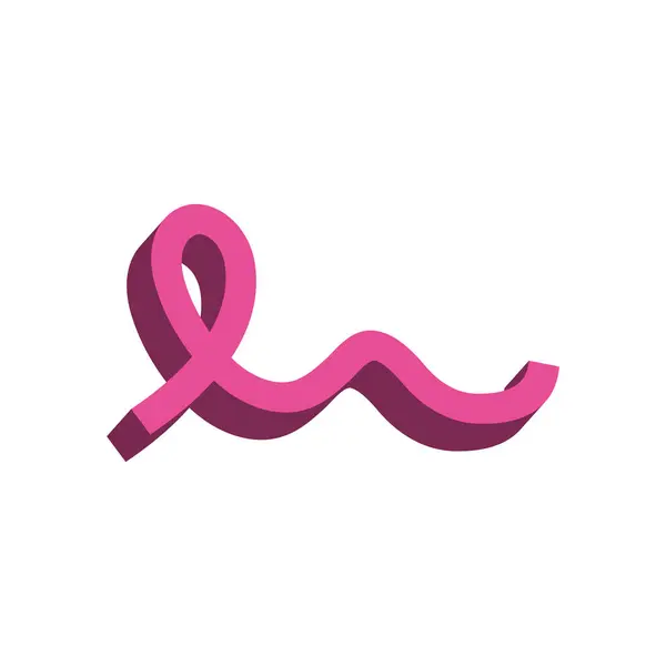 Bröstcancer Medvetenhet Band Logotyp Vektor Mall — Stock vektor