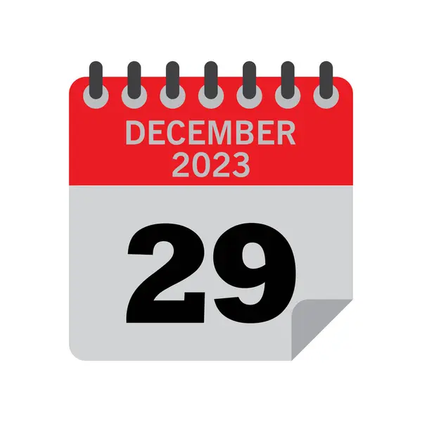 December Kalendernummer Logotyp Mall Ikon Stockvektor