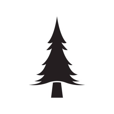 Çam ağacı logo vektör şablonu ikon tasarımı illüstrasyonu