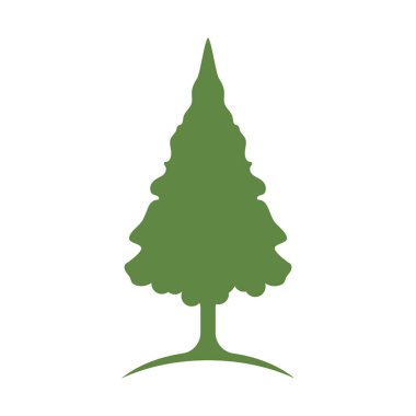 Çam ağacı logo vektör şablonu ikon tasarımı illüstrasyonu