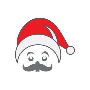 Gölgeli Noel Baba Şapkası. Yeni Yıl Kırmızı Şapkası İzole Edildi