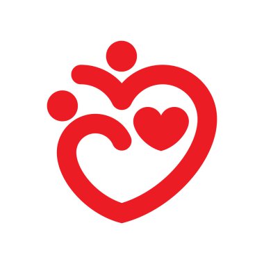 Sevgililer Günü logo vektör şablonu simge çizimi tasarımı