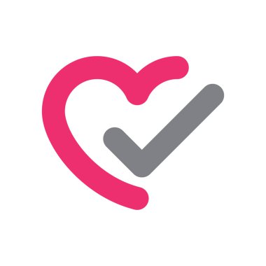 Sevgililer Günü logo vektör şablonu simge çizimi tasarımı