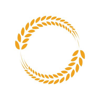 Tarım buğday logosu vektör ikonu tasarımı