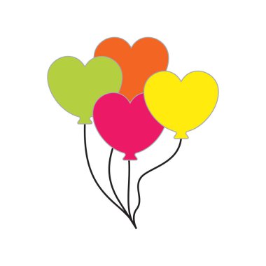 Balon logosu basit vektör şablonu çizimi