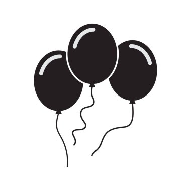 Balon logosu basit vektör şablonu çizimi