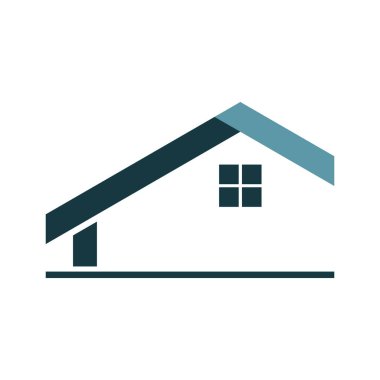 İş yeri tabelası için Emlak ve İnşaat Logosu Tasarımı. Vektör Logosu 