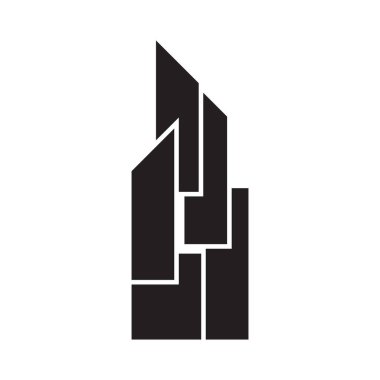 İş yeri tabelası için Emlak ve İnşaat Logosu Tasarımı. Vektör Logosu 