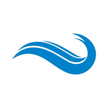Su dalgası simgesi Logo şablonu vektör
