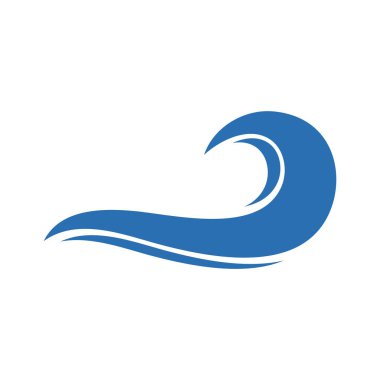 Su dalgası simgesi Logo şablonu vektör
