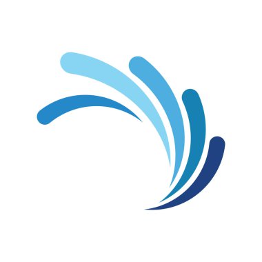 Su dalgası simgesi Logo şablonu vektör