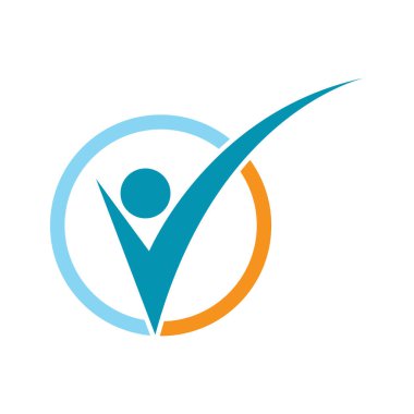 Sağlıklı Yaşam İnsanları Logosu vektör simgesini şablonladı