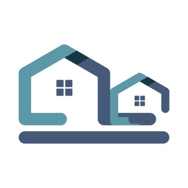 İş yeri tabelası için Emlak ve İnşaat Logosu Tasarımı. Vektör Logosu 