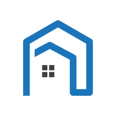 İş yeri tabelası için Emlak ve İnşaat Logosu Tasarımı. Vektör Logosu 