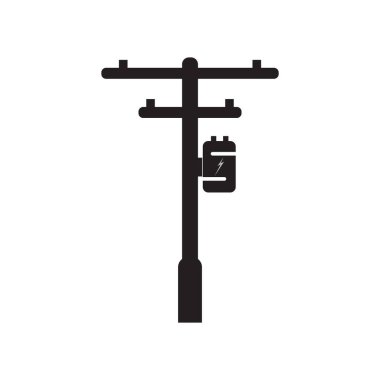 güç direği logo vektör çizimi